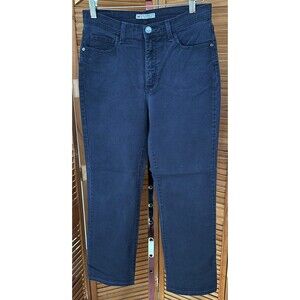 Lee Women's Embellished Classic Fit Straight Leg Navy Jeans Size 10 P